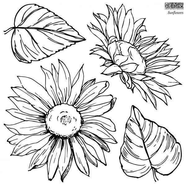 IOD STA SUN STAMPS Sunflowers 2 1 600x600 - My Shabby Chic Corner - Prodotti Iron Orchid Designs - IOD