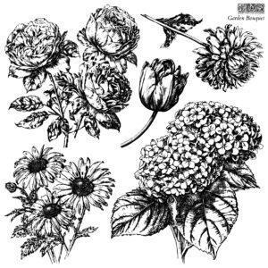 Garden Bouquet stamp 300x300 - My Shabby Chic Corner - Prodotti Iron Orchid Designs - IOD