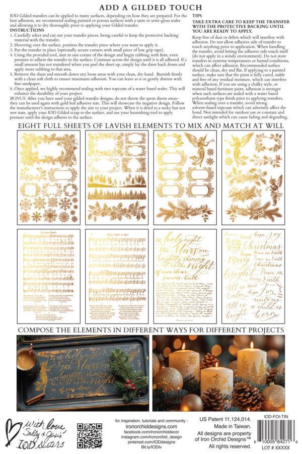 Tinsel Gilded tarnsfer back 600x901 - My Shabby Chic Corner - Prodotti Iron Orchid Designs - IOD