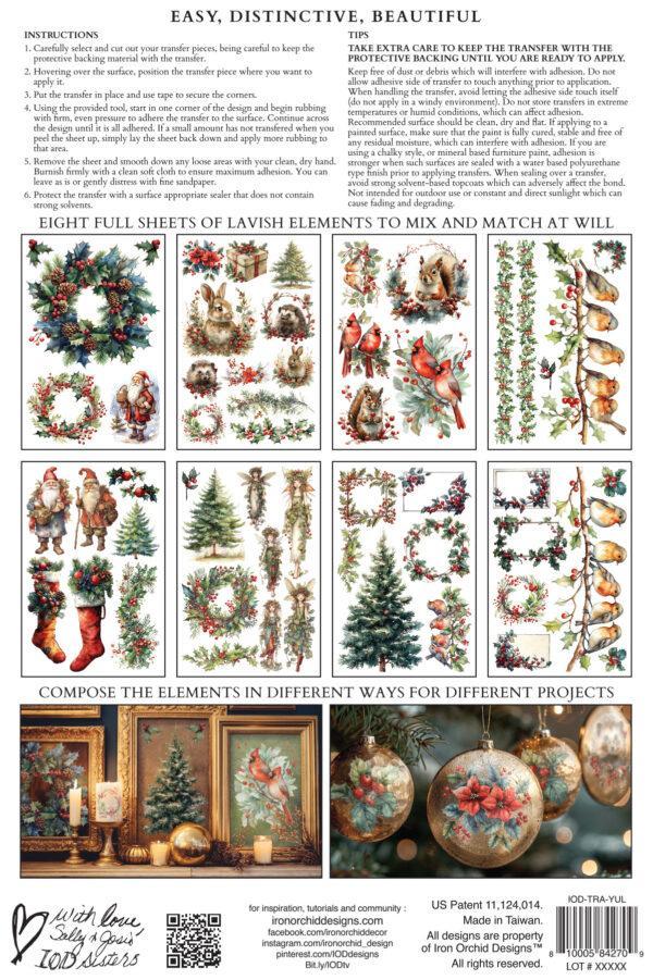 Transfer Yuletide back 600x901 - My Shabby Chic Corner - Prodotti Iron Orchid Designs - IOD